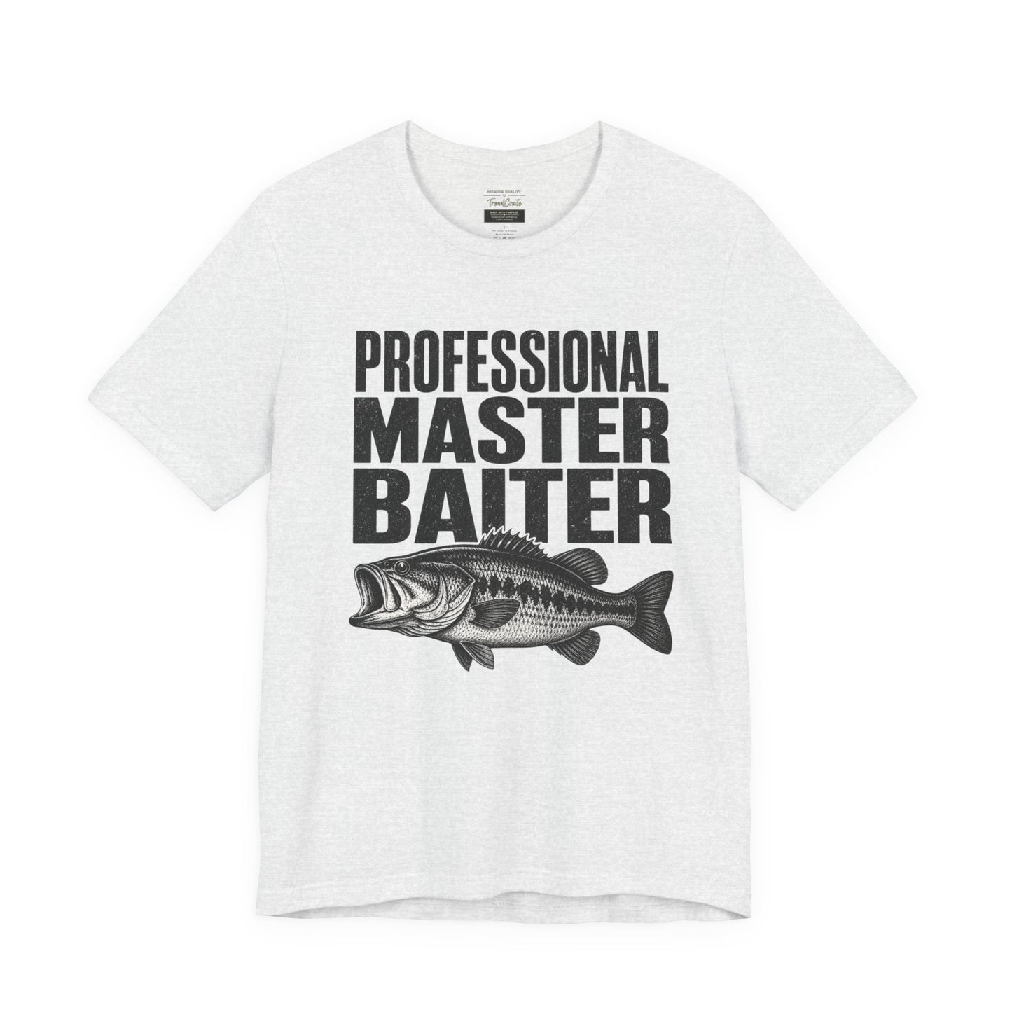 Fishing T-Shirt - "Professional Master Baiter" Bass Graphic Tee