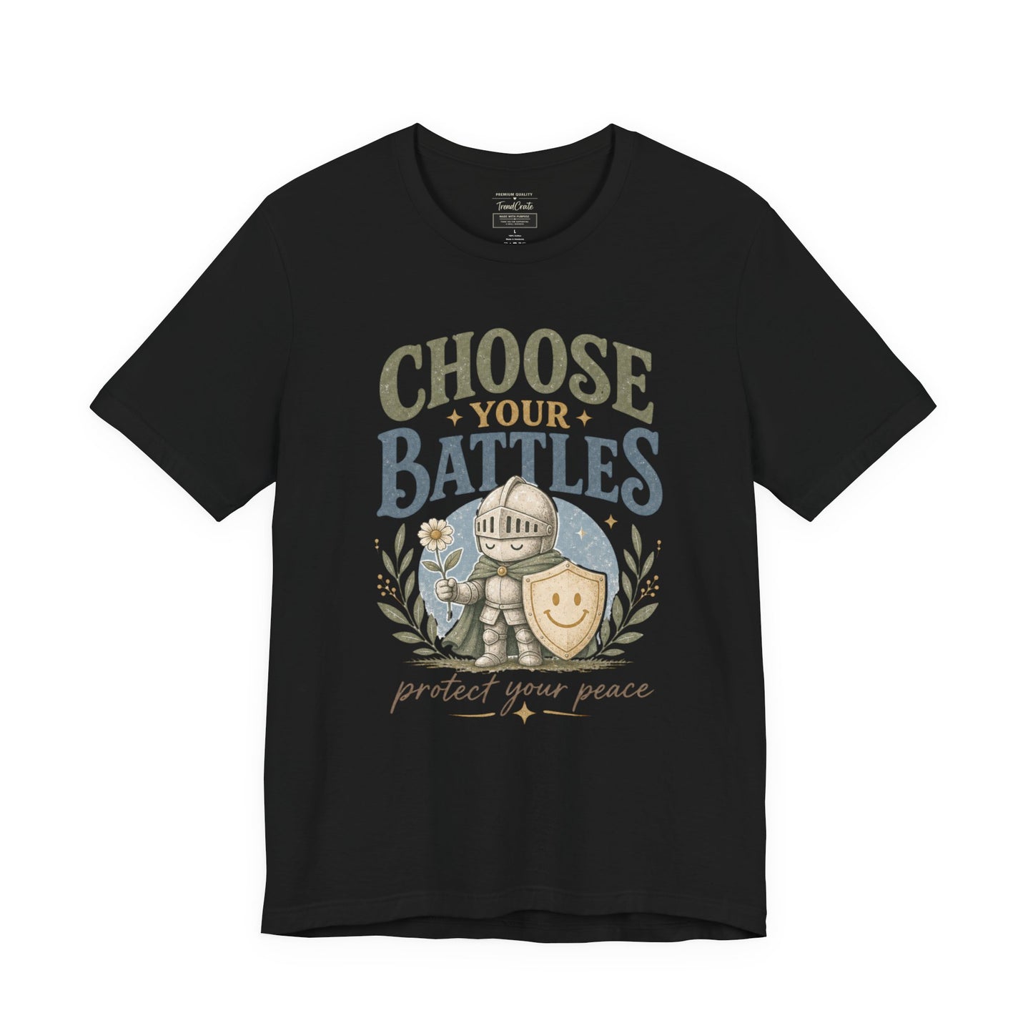 Choose Your Battles Tee — 'Protect Your Peace' Knight Graphic T-Shirt