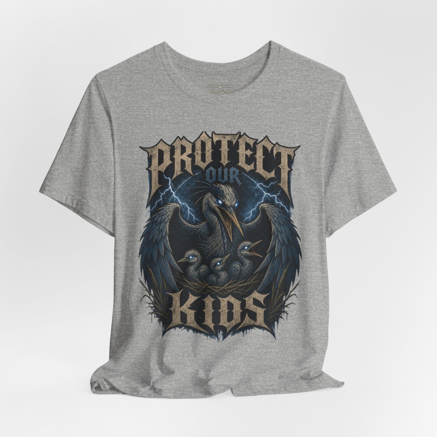 Protect Our Kids T-Shirt — Gothic Raven Family Safety Tee