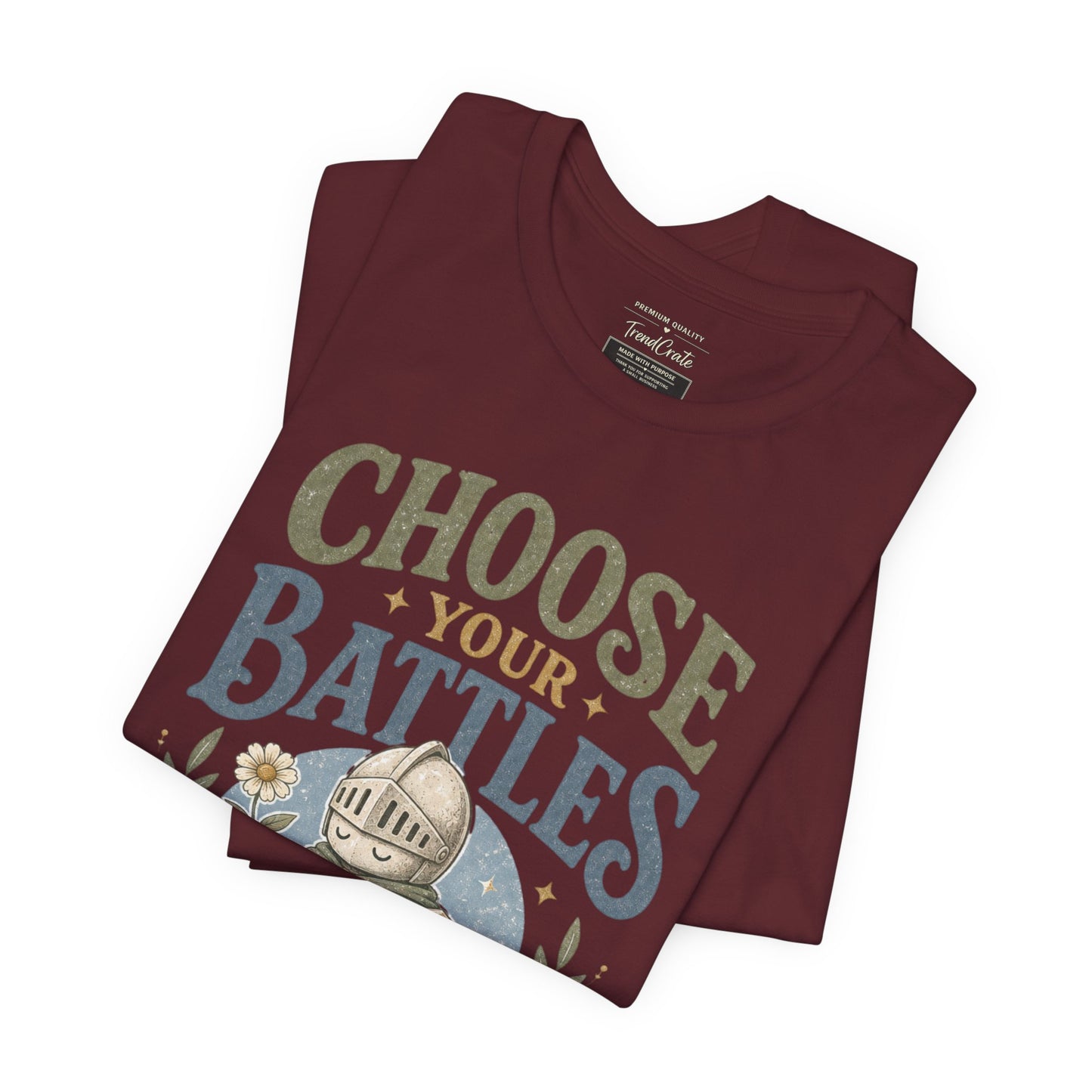 Choose Your Battles Tee — 'Protect Your Peace' Knight Graphic T-Shirt