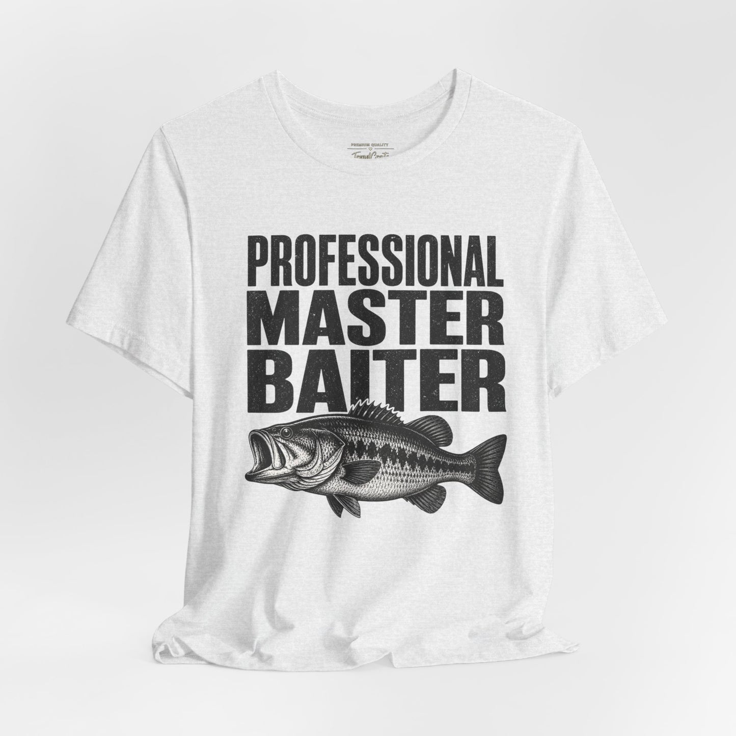Fishing T-Shirt - "Professional Master Baiter" Bass Graphic Tee