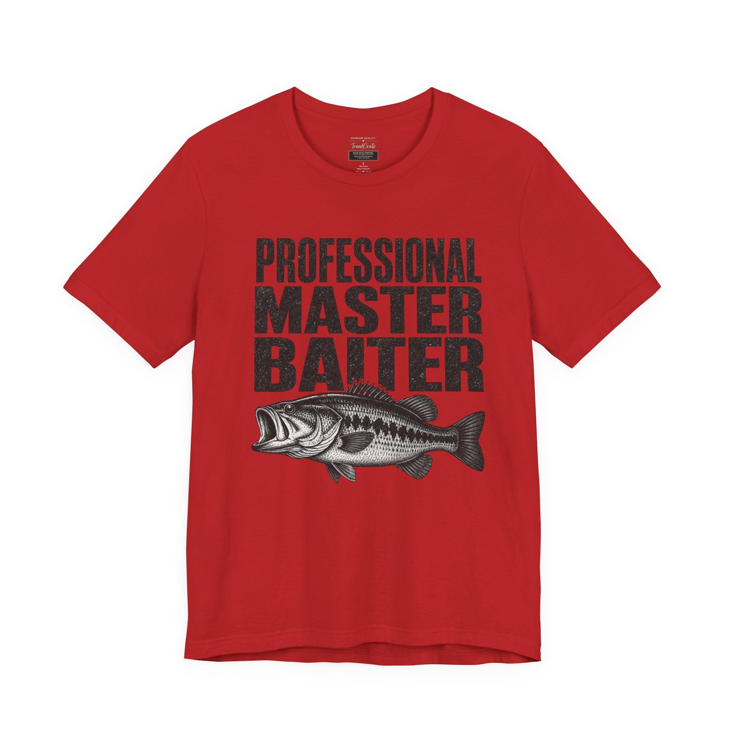 Fishing T-Shirt - "Professional Master Baiter" Bass Graphic Tee