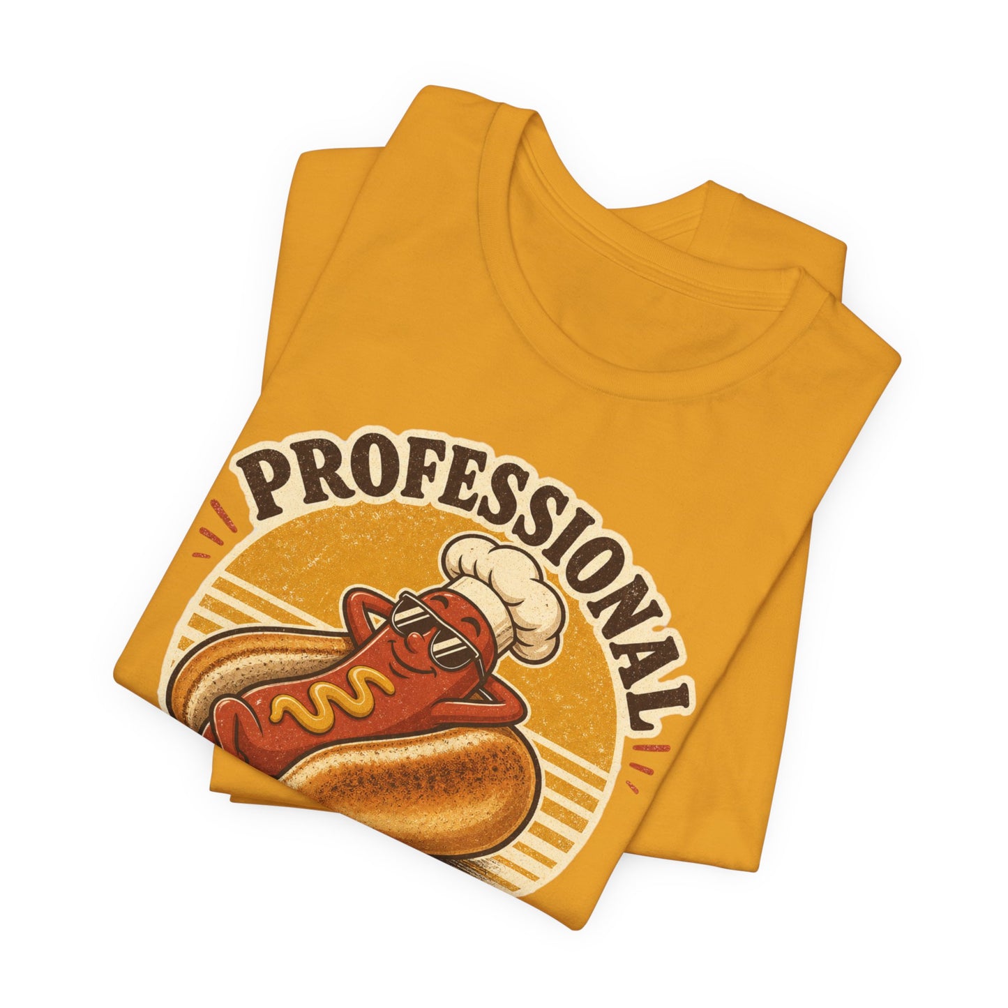 Professional Bun Enthusiast T-Shirt — Funny Hot Dog Graphic Tee