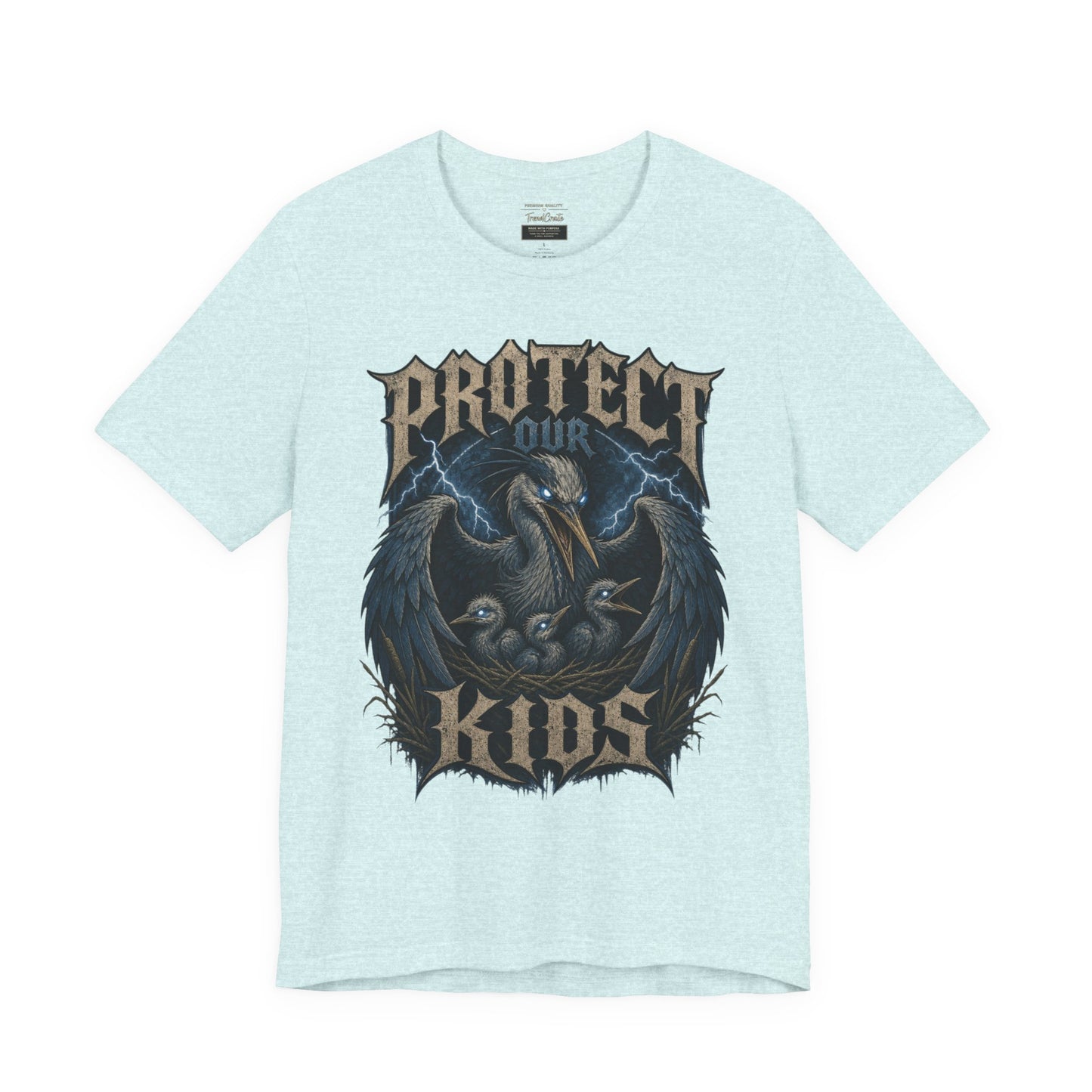 Protect Our Kids T-Shirt — Gothic Raven Family Safety Tee