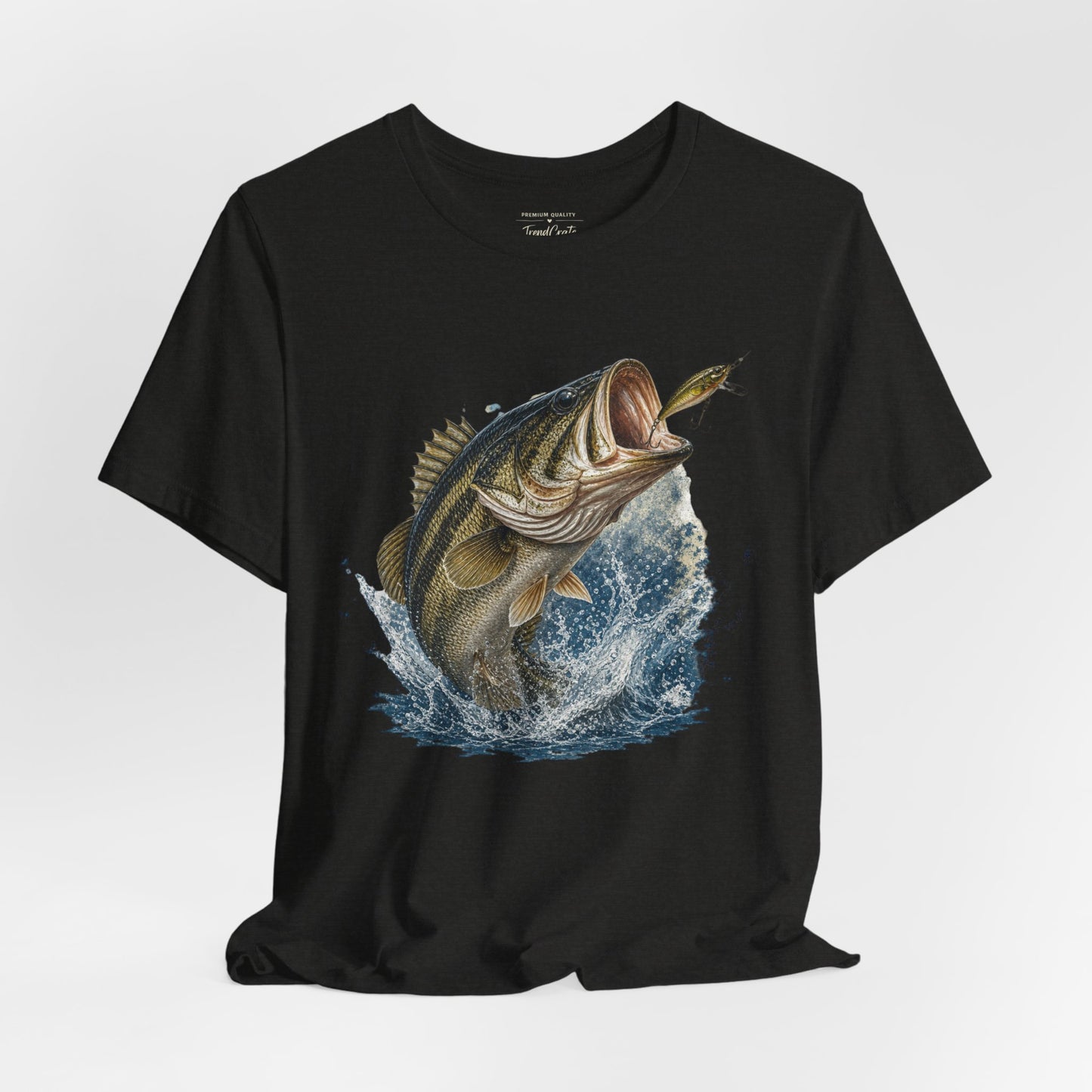 Bass Fishing T‑Shirt — Leaping Largemouth Design