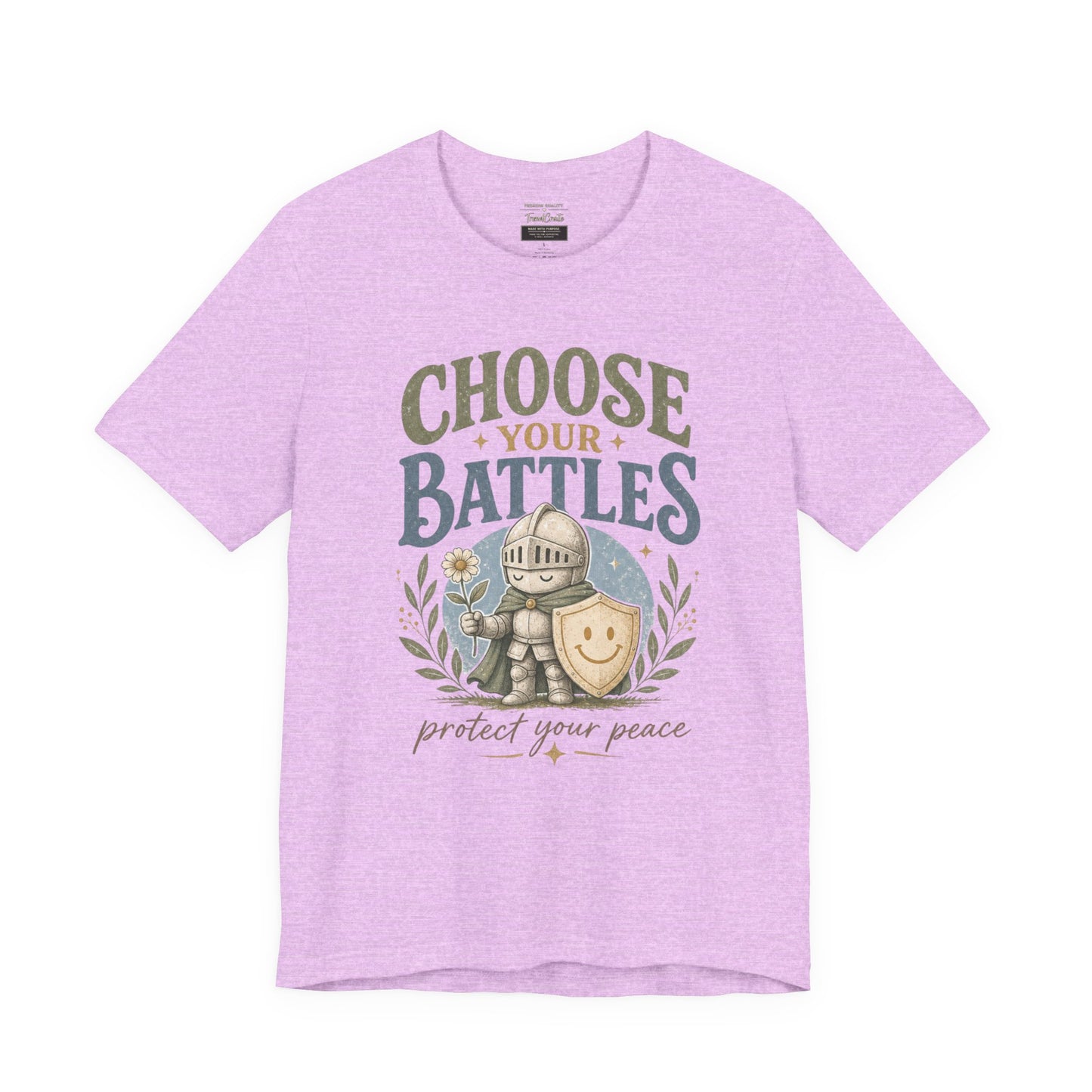 Choose Your Battles Tee — 'Protect Your Peace' Knight Graphic T-Shirt