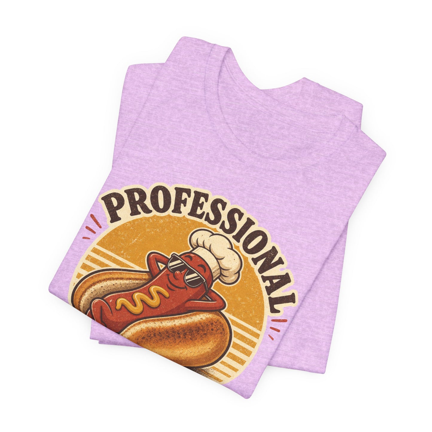 Professional Bun Enthusiast T-Shirt — Funny Hot Dog Graphic Tee
