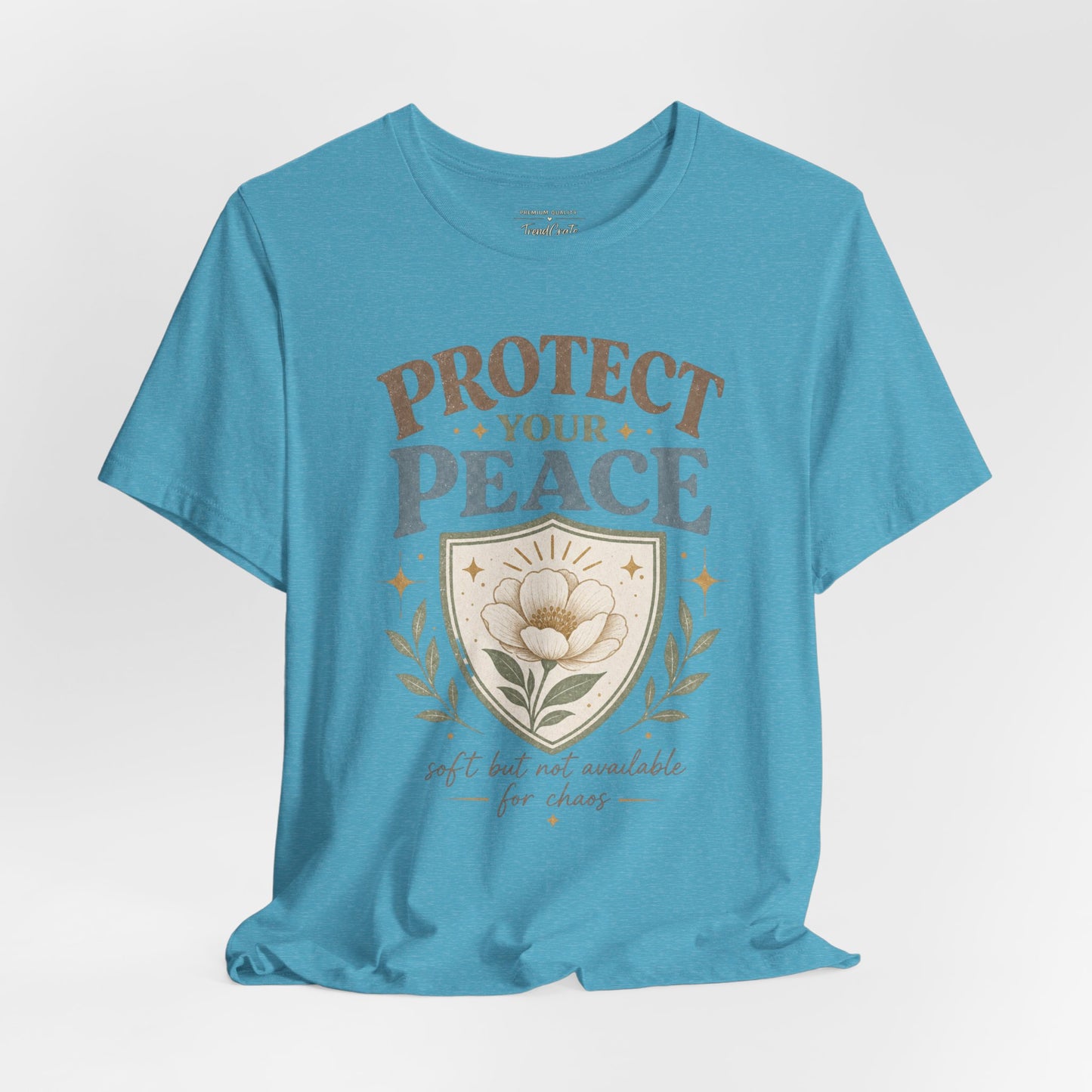 Protect Your Peace T-Shirt — Floral Shield Graphic Tee