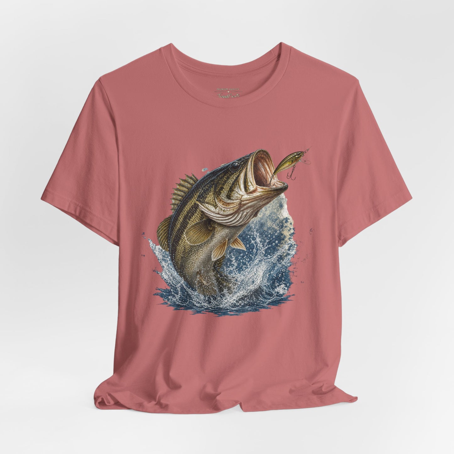 Bass Fishing T‑Shirt — Leaping Largemouth Design