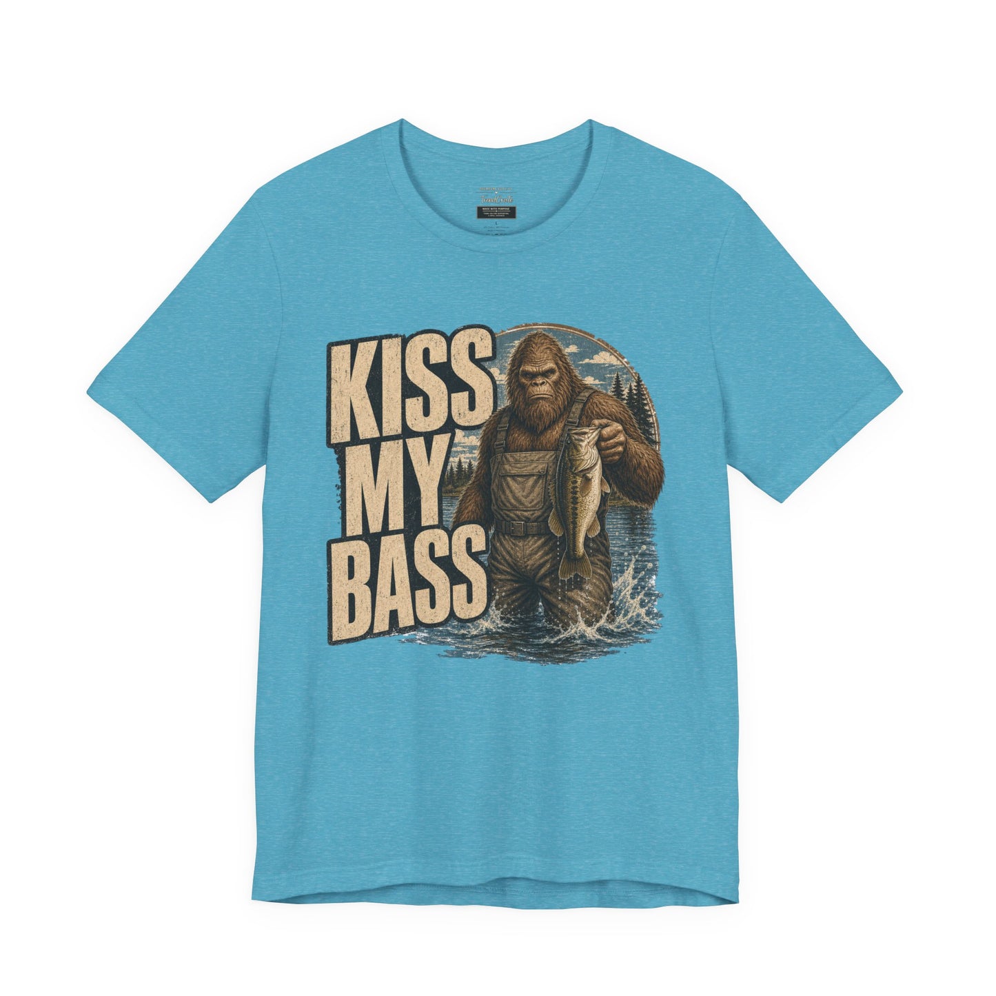 Kiss My Bass Fishing T-Shirt — Funny Bass Fisherman Graphic Tee