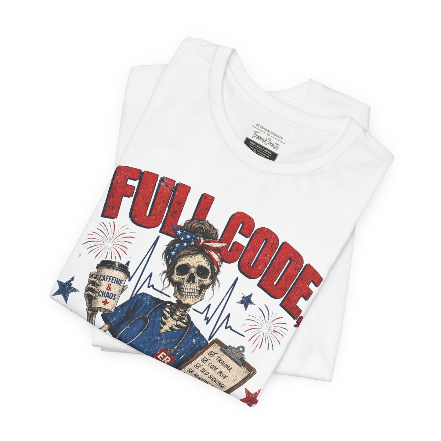 Freedom Mode Skull Nurse Tee