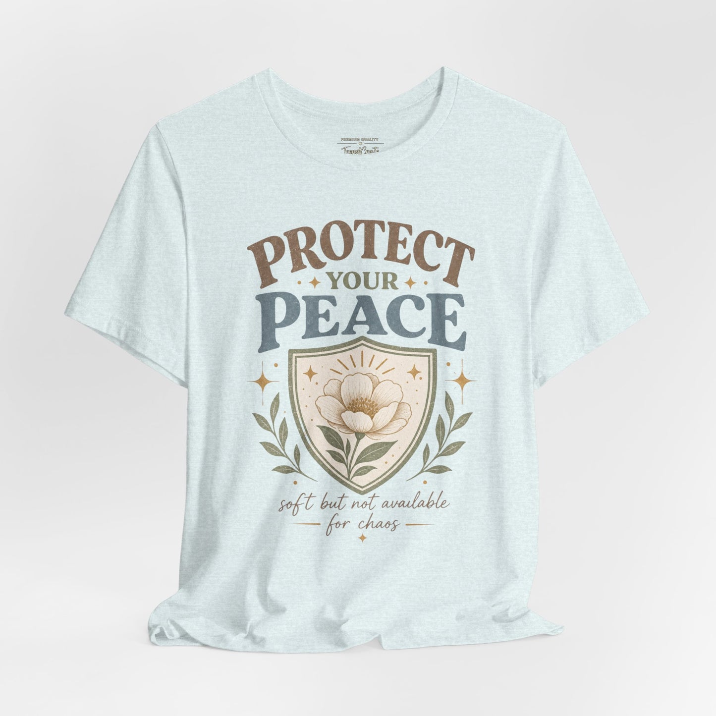 Protect Your Peace T-Shirt — Floral Shield Graphic Tee