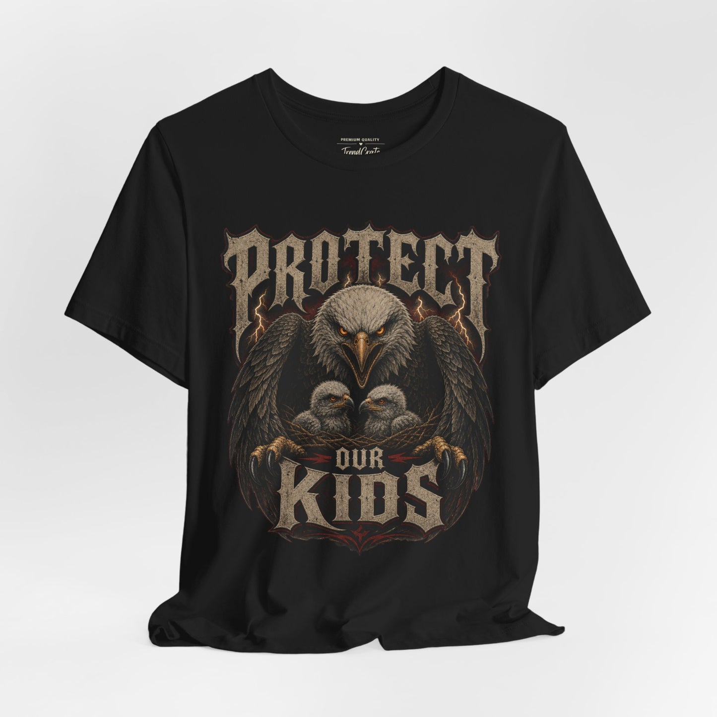 Protect Our Kids Eagle T-Shirt – Patriotic Parent & Family Safety Tee