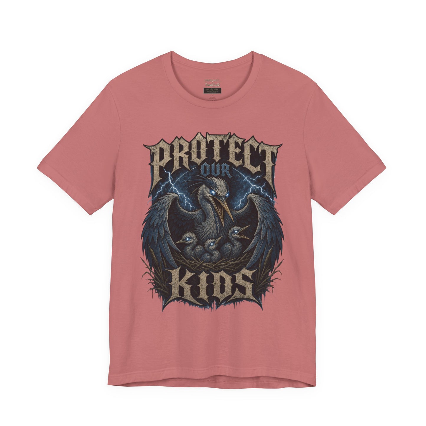 Protect Our Kids T-Shirt — Gothic Raven Family Safety Tee