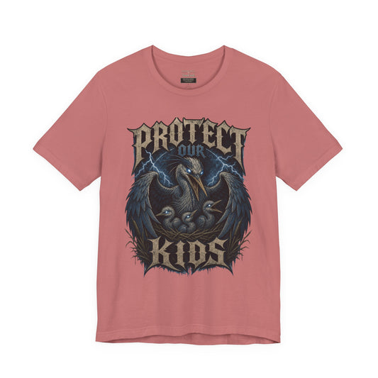 Protect Our Kids T-Shirt — Gothic Raven Family Safety Tee