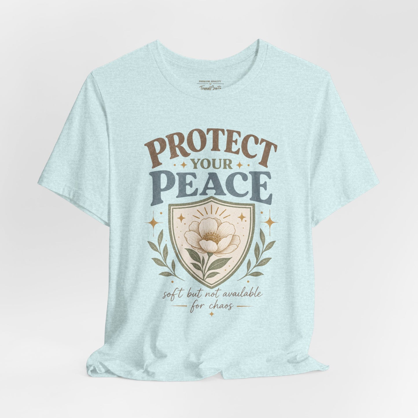 Protect Your Peace T-Shirt — Floral Shield Graphic Tee