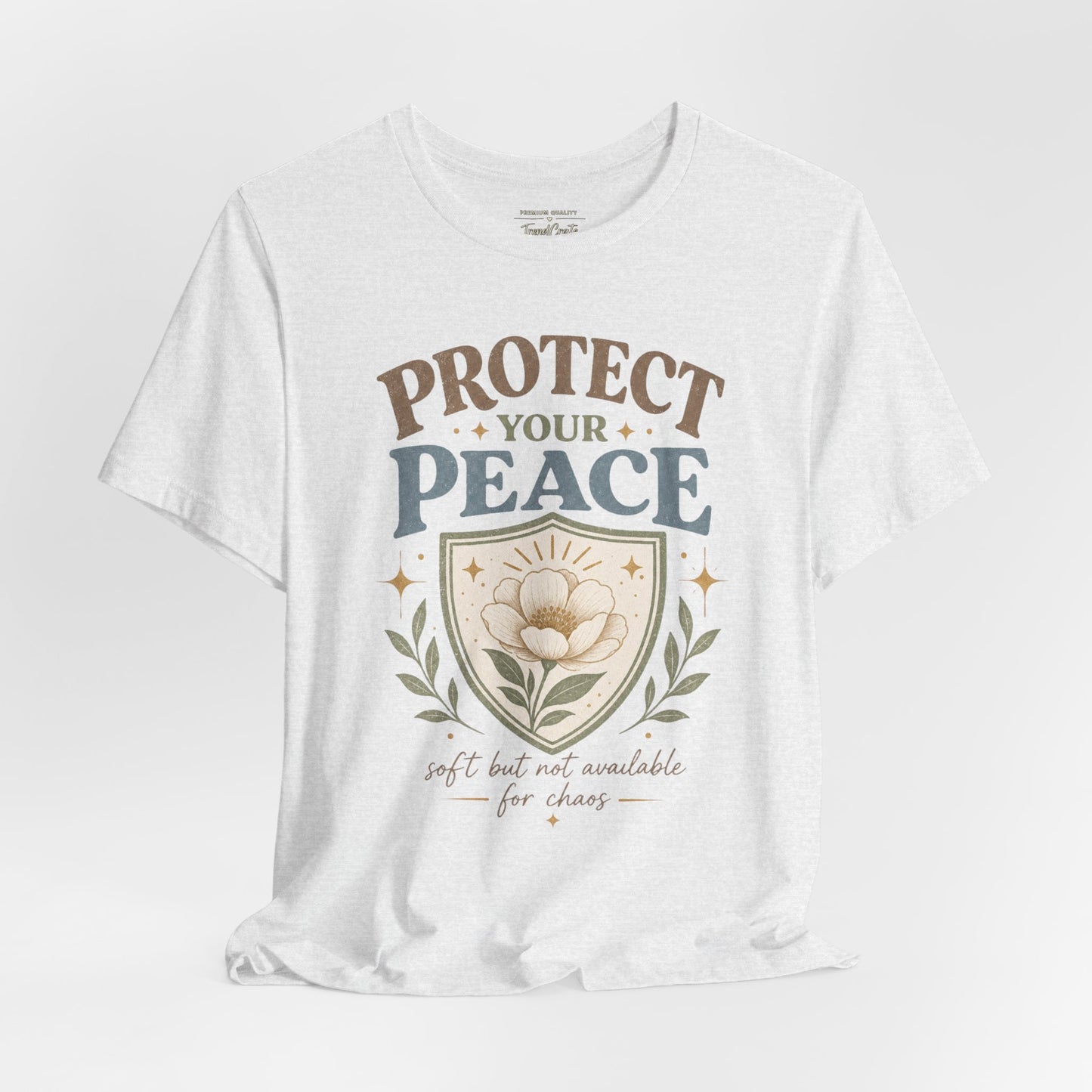 Protect Your Peace T-Shirt — Floral Shield Graphic Tee
