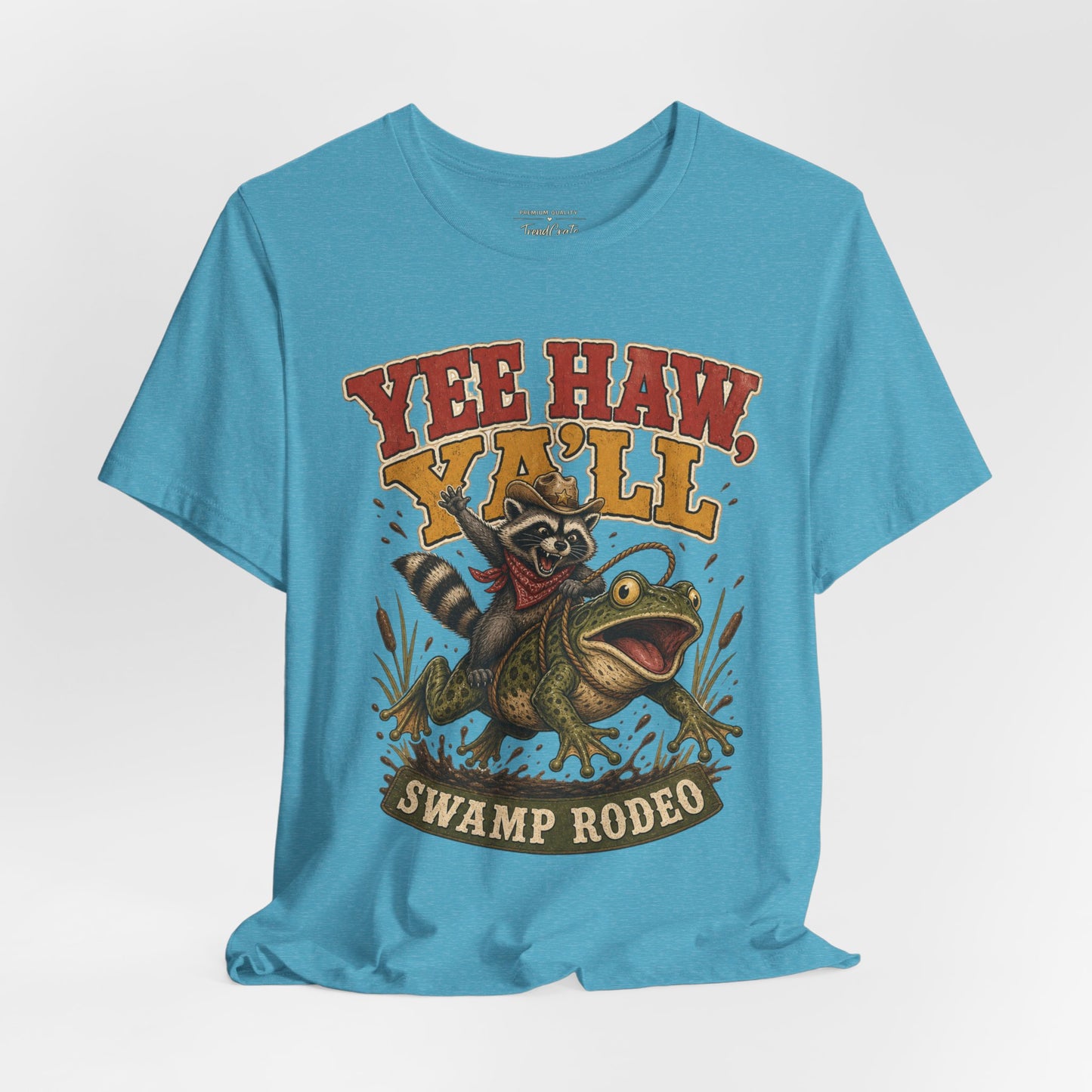 Yee Haw Y'all Swamp Rodeo T-Shirt — Funny Gator Rodeo Graphic Tee