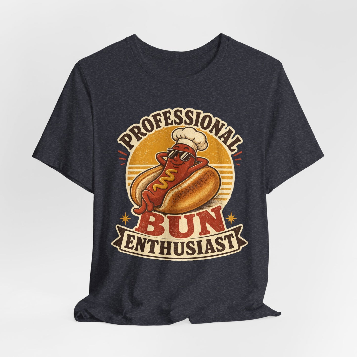 Professional Bun Enthusiast T-Shirt — Funny Hot Dog Graphic Tee