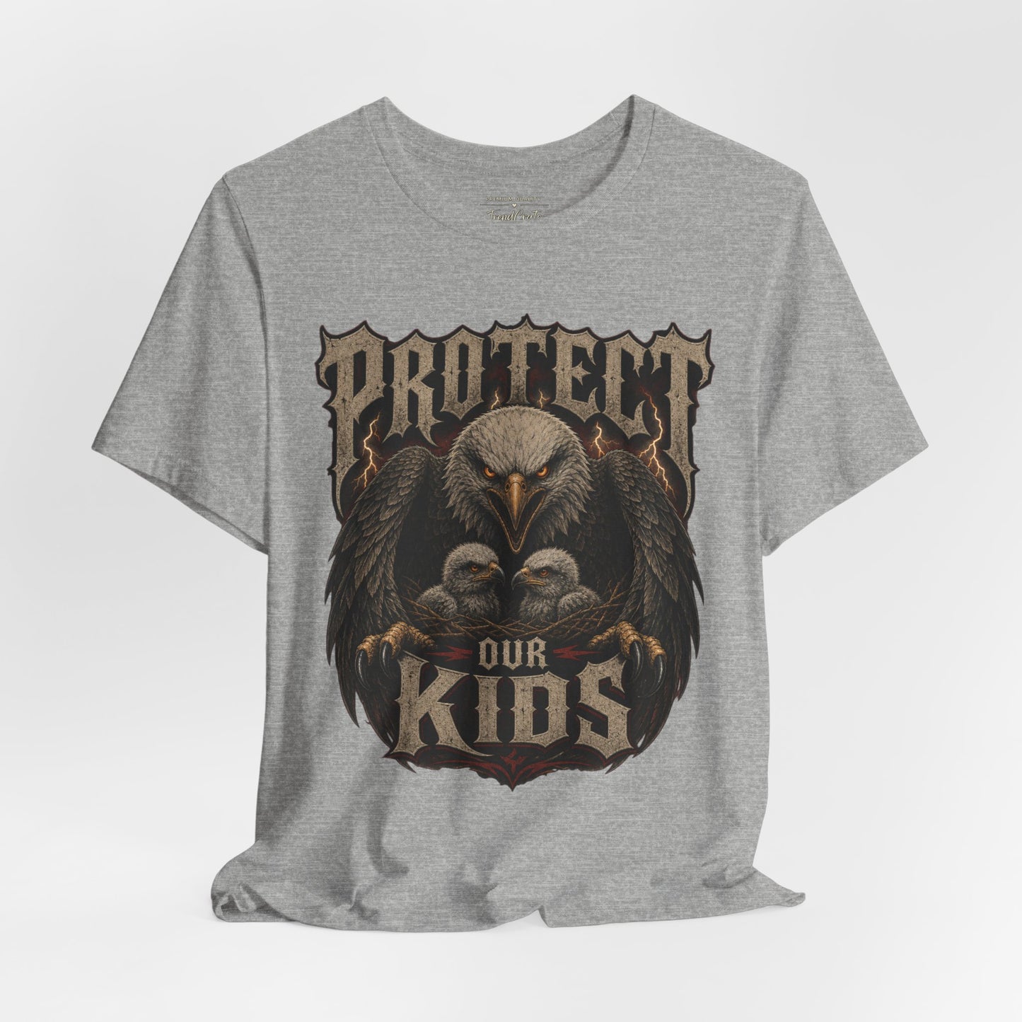 Protect Our Kids Eagle T-Shirt – Patriotic Parent & Family Safety Tee