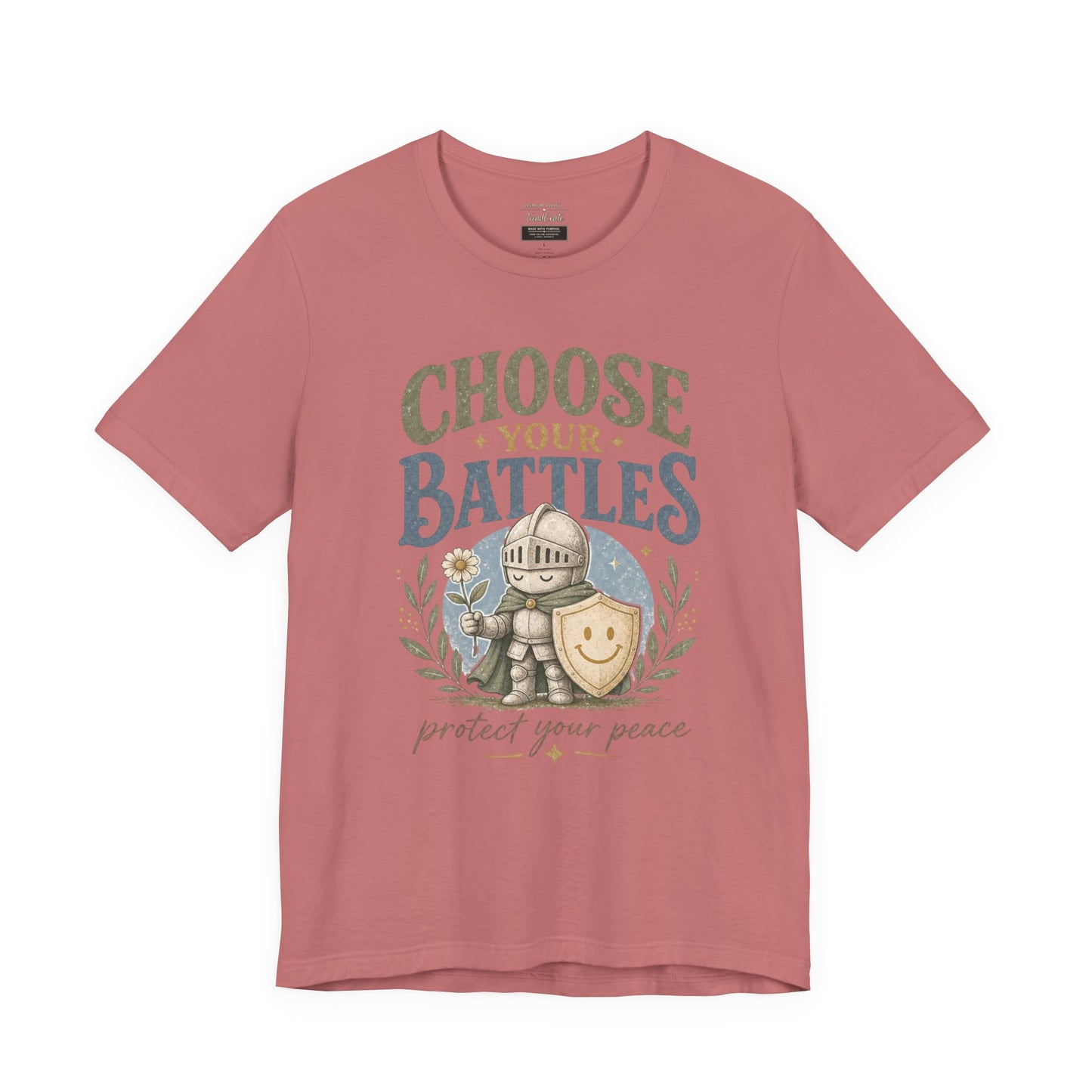 Choose Your Battles Tee — 'Protect Your Peace' Knight Graphic T-Shirt