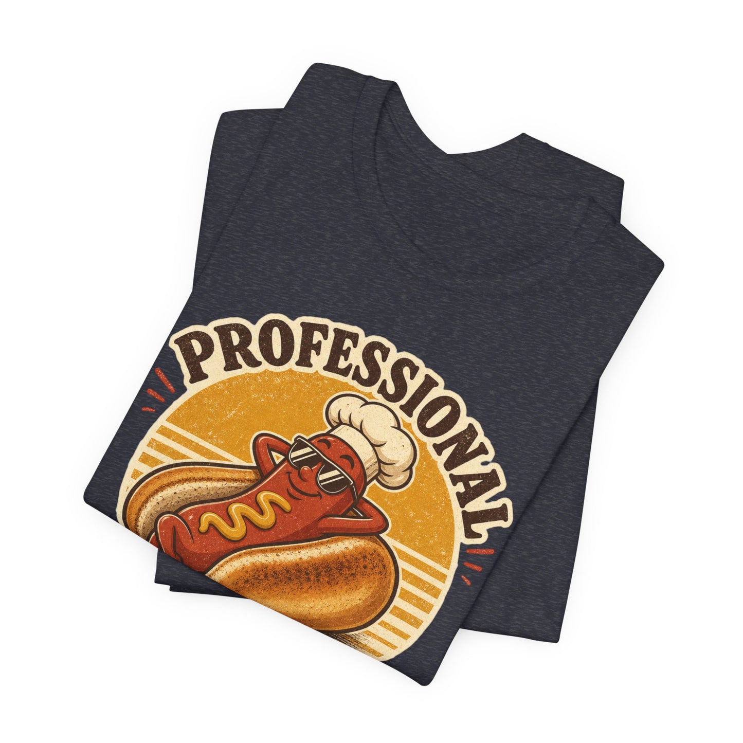 Professional Bun Enthusiast T-Shirt — Funny Hot Dog Graphic Tee