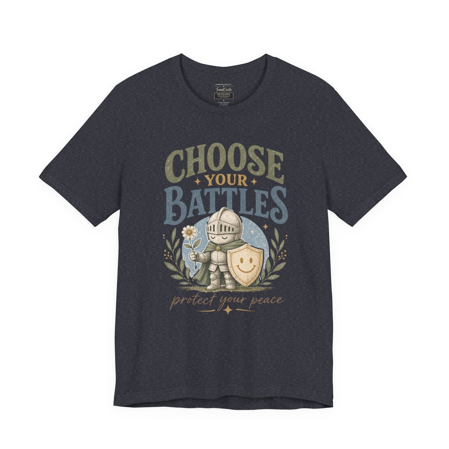 Choose Your Battles Tee — 'Protect Your Peace' Knight Graphic T-Shirt