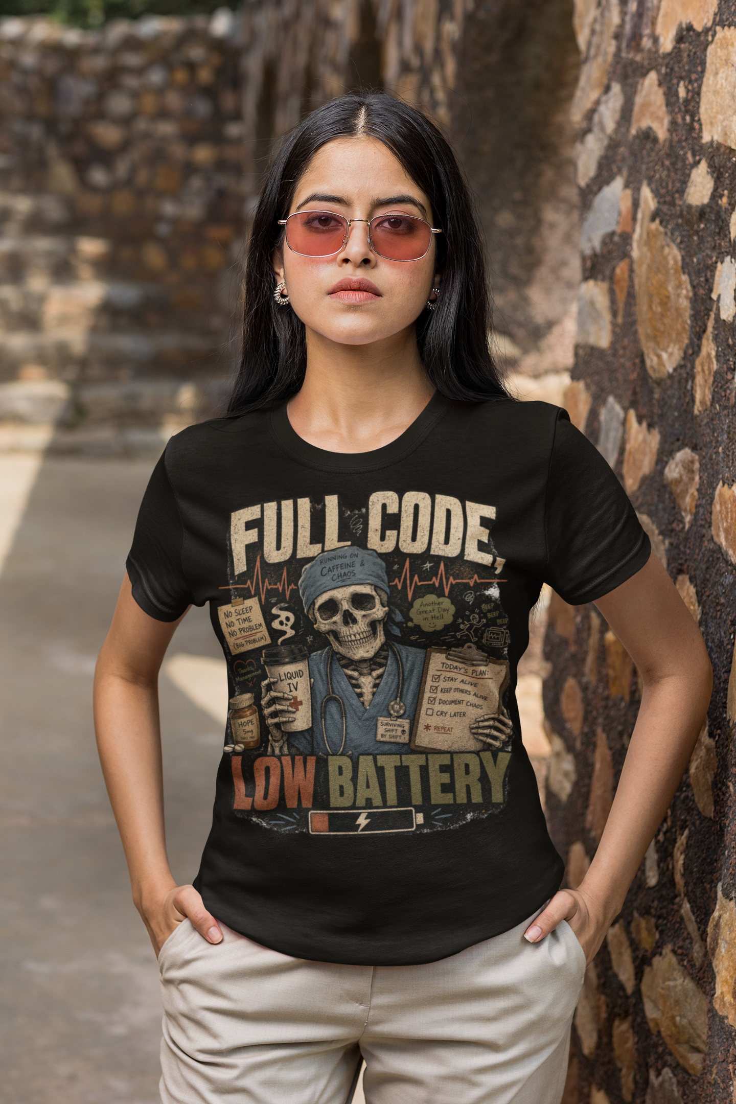 Full Code, Low Battery Tee