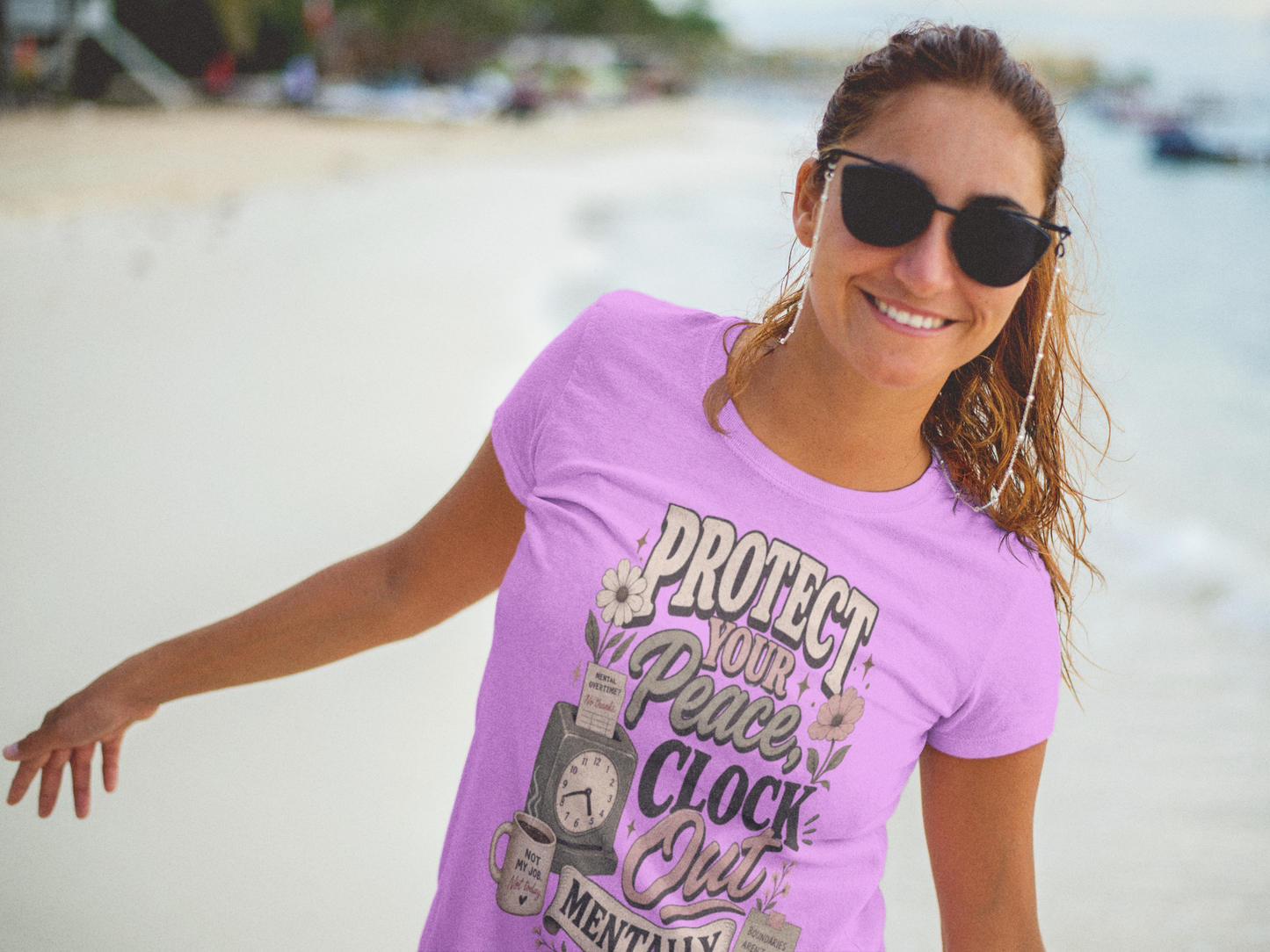 Protect Your Peace, Clock Out Mentally Tee